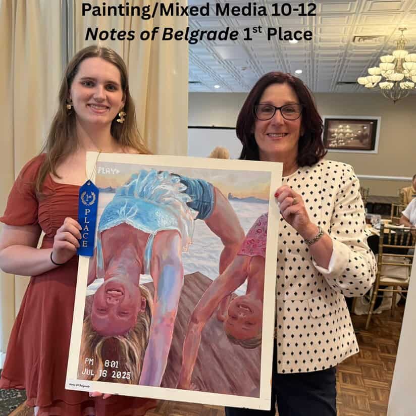 Erin Thomas PaintingMixed Media 10-12 Notes of Belgrade 1st Place