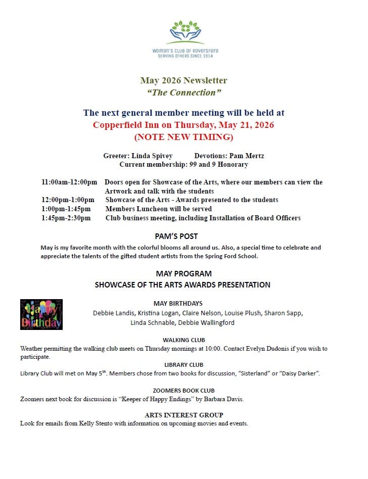 May 2026 Newsletter